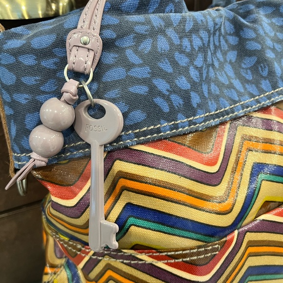 FOSSIL Women’s Tote Bag Multicolor BOHO - Picture 2 of 8